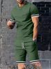 Men's Clothing Summer Men's Short Sleeved T Shirt Round Neck Suit Sports Men's Casual Shorts Two Piece Suit Men_viptrois.com
