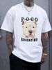 A Dogo Argentino Dog Mens Cotton T-Shirt Tee Top Graphic Stretched Versatile Designer Clothes Soft Top For Everyday Wear Slightly Homme_viptrois.com