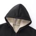 Men's Clothing Men's Autumn And Winter Hooded Zipper Lambskin Thick Warm Solid Color Sweatshirt Trousers Sports US Print Style_viptrois.com