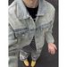 Spring And Autumn Yellow Mud Color Denim For Men American Stle Vibe Design Washed Vintage Turn-down Collar Jacket_viptrois.com