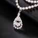 Fashion water drop pendant double-layer waist chain rhinestone inlaid simple sexy metal Body chain female Body chain_viptrois.com