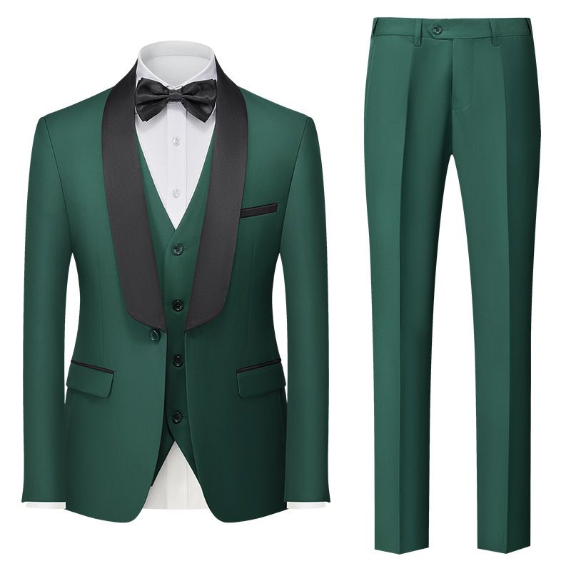 Men's Clothing Suit Three piece Men's Double Slit_viptrois.com