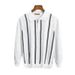 Men's Plus Size Business Casual Polo Knit Sweater - Fit Striped Jacquard Pullover With Breathable Stretch Fabric_viptrois.com