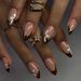 Leopard Print & Star Almond Short False Nails - Sweet & Cool Wearable Nails (Finished Product) - European & American Style_viptrois.com