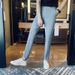 Men's Slim-Fit Stretch Dress Pants, Business Casual, Wrinkle-Free, Micro-Flare Hem, All-Season, Office & Daily Wear (Black/Charcoal/_viptrois.com