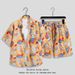 Hawaiian Style Shirt For Men Ins Summer Loose Short Sleeve Shorts Set Trendy Fashion Printed Pattern Couple Clothes_viptrois.com