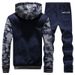 Men's Thick Fleece Hoodie Suit Sports Casual Men's Coat_viptrois.com