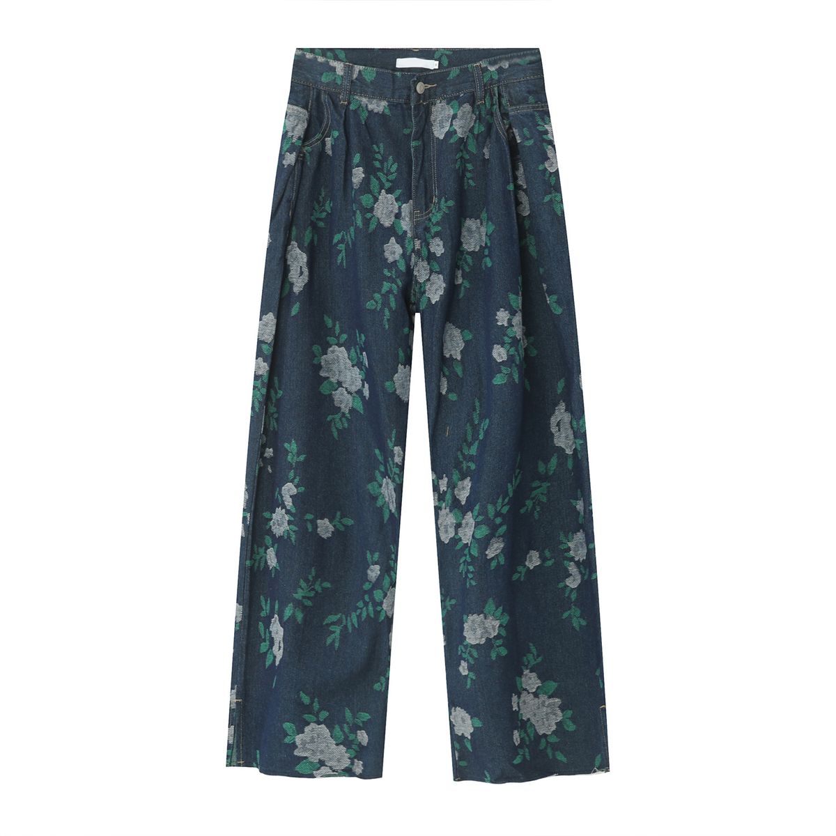 Men's Clothing | Summer New Arrivals Casual Personality Retro Printed Tie Dye Loose Denim Pants_viptrois.com