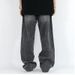 Men's Clothing Retro Washed Smoky Gray Trend Jeans Men's Loose Straight Wide Leg Drape Pants One Piece Dropshipping_viptrois.com
