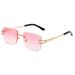 Unisex Frameless Cut-Edge Sunglasses – UV400 Metal Square Shades With Gradient Lenses (8 Colors)_viptrois.com