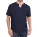 Men's Clothing European And American Spring And Autumn Men's Jacquard Small Square Round Neck Jacket Casual Loose Business T Shirt Short Sleeve_viptrois.com
