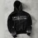 Men's Embroidered Letter Hoodie Streetwear Black Sweatshirt Loose Fit Pullover For Casual Wear Fashion Trends_viptrois.com