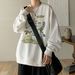 Camellia Print Hoodie Men's Retro Autumn Loose Jacket Round Neck Top_viptrois.com
