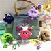 Bag Charm Cartoon Plush Briquettes Keychain Colorful Cute Doll Student School Bag Pendant Key Chain Ornaments Small Gifts_viptrois.com
