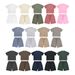 Men's Clothing Men's Wear Summer Washed and Distressed Dyed White Short sleeved Shorts Men's and Women's Suit_viptrois.com
