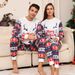 Christmas family set snowman flower fawn alphabet Christmas family set printed homewear sleep_viptrois.com