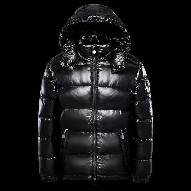 Down Coat Bright Face Trend Hooded Short Thick Winter Bomber Shiny Puffer Men's Jacket_viptrois.com