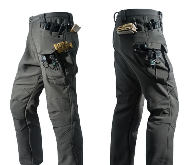 Men's Clothing Soft Shell Plus Velvet Warm Outdoor Leisure Sports Mountaineering Skiing Workwear Men's Assault Tactical Pants_viptrois.com