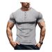 Men's Clothing Casual Slim Breathable Men's Short Sleeved T Shirt Men's Muscle Henry Shirt Men's T Shirt_viptrois.com
