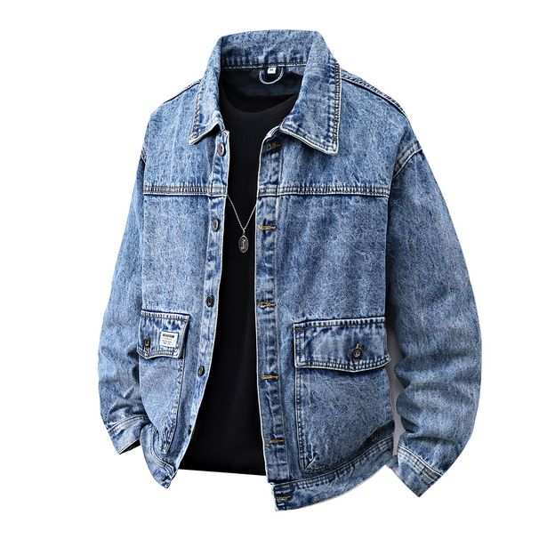 Men's Clothing Autumn And Winter Hong Kong Style Denim Jacket Men 2025 New Hot Sale Couples Denim Jacket Casual Thick Work Jacket Men_viptrois.com