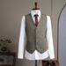 Men's Checkered Suit Set - Wedding Groom & Groomsmen Formal Attire, Slim Fit Blazer & Pants, Lightweight Business & Party Wear_viptrois.com