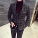 men's large size British gentleman plaid wool suit suit groom and best man wedding three-piece men's suit_viptrois.com