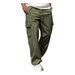 Men's Clothing Men's Jogging Casual Solid Color Drawstring Multi Pocket Straight Outdoor Workwear Trousers_viptrois.com
