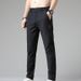 Men's Clothing Summer Ice Silk Casual Pants Men Straight Loose Elastic Thin Quick Drying Sports Summer Trousers Breathable_viptrois.com