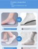 Height Enhancing Insoles In Socks Silicone Invisible Height Enhancing Pads White Elastic_viptrois.com