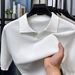 Men's Lightweight Breathable V-Neck Short Sleeve Polo Shirt - Summer Casual Knit Top With Seagull Collar (Multiple Colors & Sizes)_viptrois.com