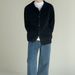 Men’s Oversized Knit Cardigan Minimalist Unisex Sweater (Anti-Wrinkle Polyester, 4 Sizes, Lapel Collar, Winter Layering Essential)_viptrois.com
