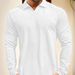 Men's Thermal Polo Shirt Long Sleeve Winter Outdoor Sports Top Soft Fleece-Lined Comfort Fit Fashion Trends_viptrois.com