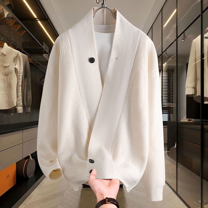 Pure Cross-Border Foreign Trade Dropshipping Hot-Selling 2025 Autumn Cardigan Men's Knitted Sweater Jacket_viptrois.com
