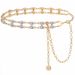 Metal Belt, Fashionable And Versatile Alloy Rhinestone Waist Chain, Women's Luxurious Double Row Crystal Inlaid Diamond_viptrois.com