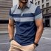 Men's Clothing New Men's Casual Simple All Match Trend High Quality Short Sleeve Striped Polo Shirt_viptrois.com