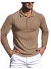 Men's Performance Stripe Polo Shirt - Stretch-Fit Long Sleeve Workout Top For Running & Gym (S-XXXL, 8 Athletic Colors)_viptrois.com
