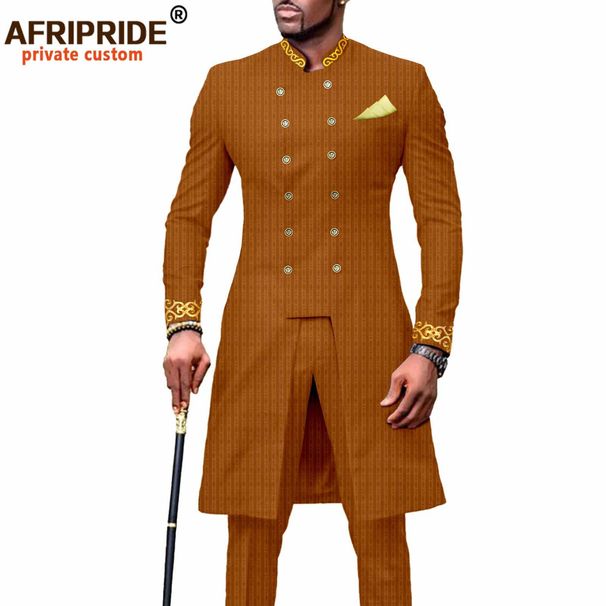 Men's clothing African men slim two piece set_viptrois.com