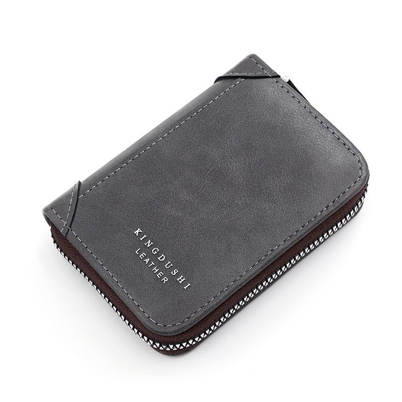 Wallet Card Cases Classic Retro Denim Style Stitching Multi Function Multi Card Slot Coin Slot Zipper Card Holder_viptrois.com