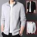 Pure Pure Spring And Autumn Casual Stand Collar Men's Trendy Loose Plus Size Zipper Cardigan Sweatshirt Versatile Baseball Jacket_viptrois.com