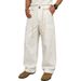Men's Fashion Street Solid Color Drawstring Multi Pocket Pure Cotton Straight Leg Daily Versatile Overalls_viptrois.com