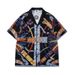 Men's clothing high street floral shirt suit style full print positioning shirt casual cardigan shorts matching men_viptrois.com