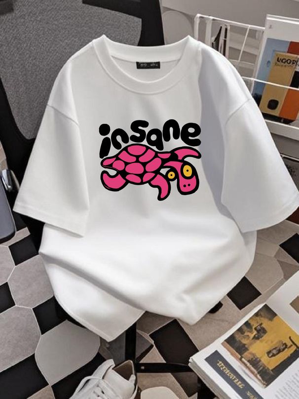 RED TURTLE INSANE SKATE VINTAGE 80S SKATEBOARDING T SHIRT DESIGNS Unisex Stretched Versatile Fashion Breathable Comfortable Streetwear Summer_viptrois.com