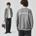 Nordmann APO Clothing|Cross-Border Lazy Old Money Style Knitted Sweater Men's Autumn Winter Loose Color-Block Zipper Cardigan_viptrois.com