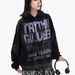 Men's Clothing Distressed Letter Print Hooded Sweatshirt High Street Hip Hop Retro Loose Casual Hoodie_viptrois.com