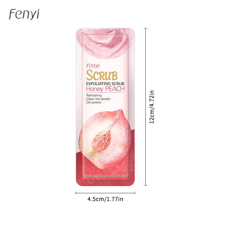 Fenyi Light Body Scrub Peach 3g Trial Pack 1 Piece Body Cleansing Exfoliant_viptrois.com