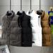 Trendy Corduroy Puffer Vest For Men – Slim-Fit Zip-Up Hooded Design(S-5XL) – Winter Streetwear Essential In Black/Grey/Yellow/White_viptrois.com