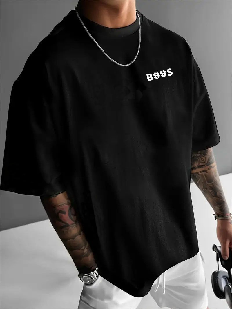Men's Fashion Short-sleeved T-shirts Summer Slim-fit Pure Cotton Printed T-shirts Trendy Casual Versatile Tops_viptrois.com