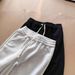 Men's Clothing American Simple Cleanfit Solid Color Micro Flared Splicing Scimitar Version Loose Sweatpants Drawstring Sweatpants_viptrois.com