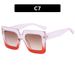 Women's Eyeglasses Glasses Frame Square Large Frame Simple Flat Glasses Anti Blue Light Ins Concave Shape Glasses Frame For Women_viptrois.com