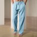Men's Clothing Spring And Summer Wide Leg Pants Thin Breathable Cotton And Linen Loose Casual Sports Trousers Sweatpants_viptrois.com